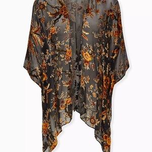 Torrid Multi Floral Sheer Kimono OS